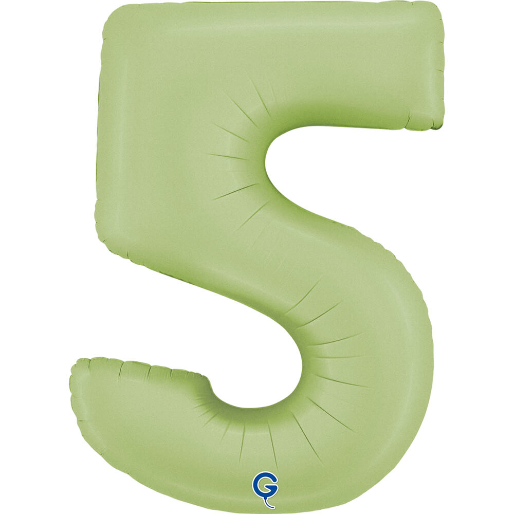 Cijfer 5 Satin Olive Groen 102cm