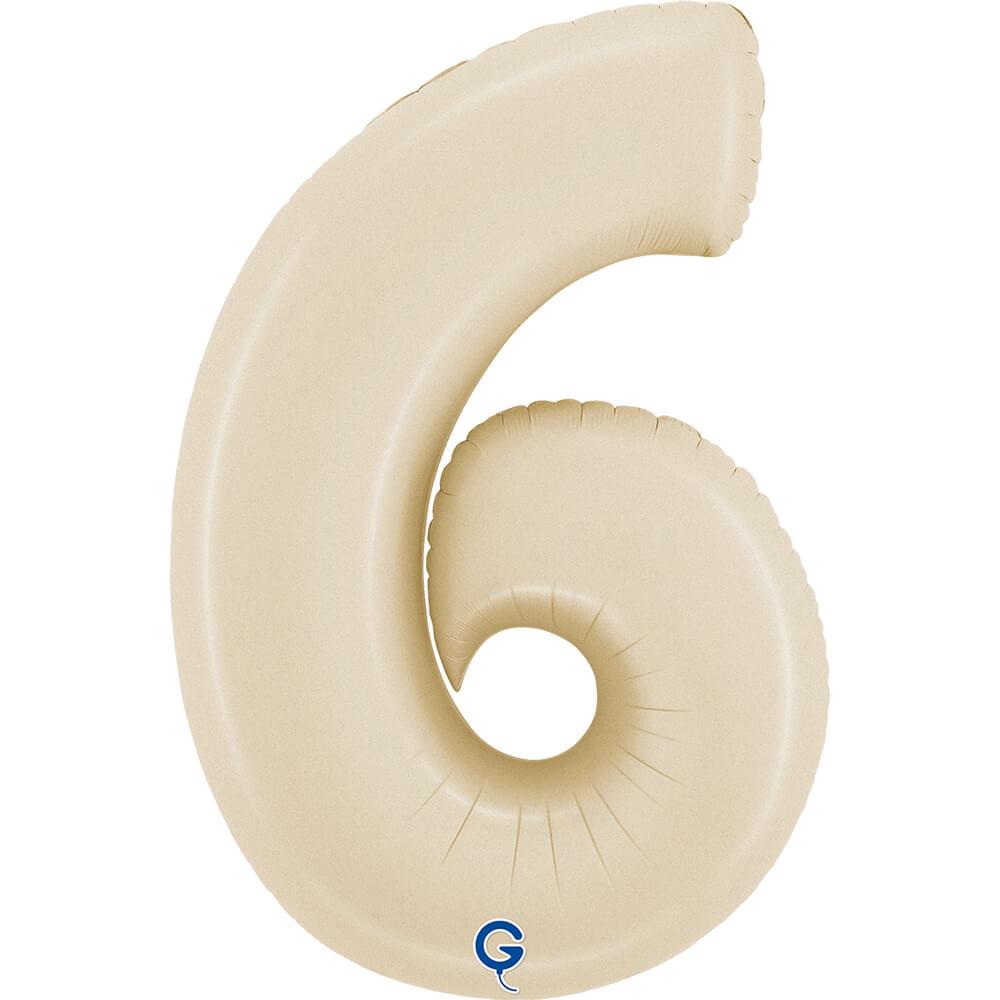 Cijfer 6 Satin Cream 102cm