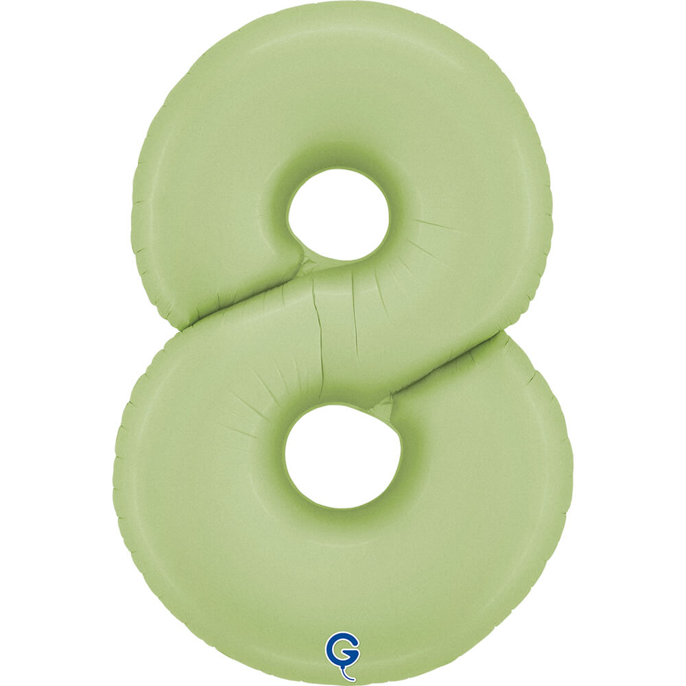 Cijfer 8 Satin Olive Groen 102cm
