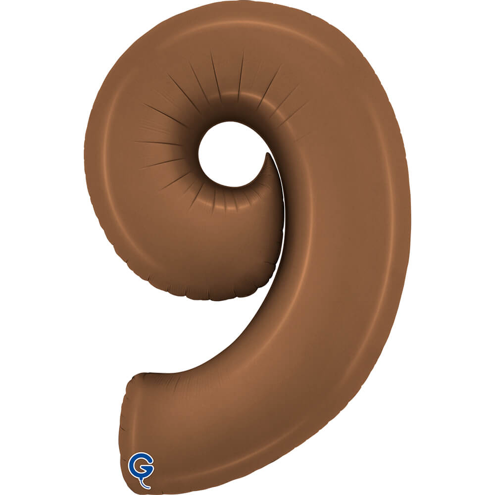 Cijfer 9 Satin Chocolate 102cm
