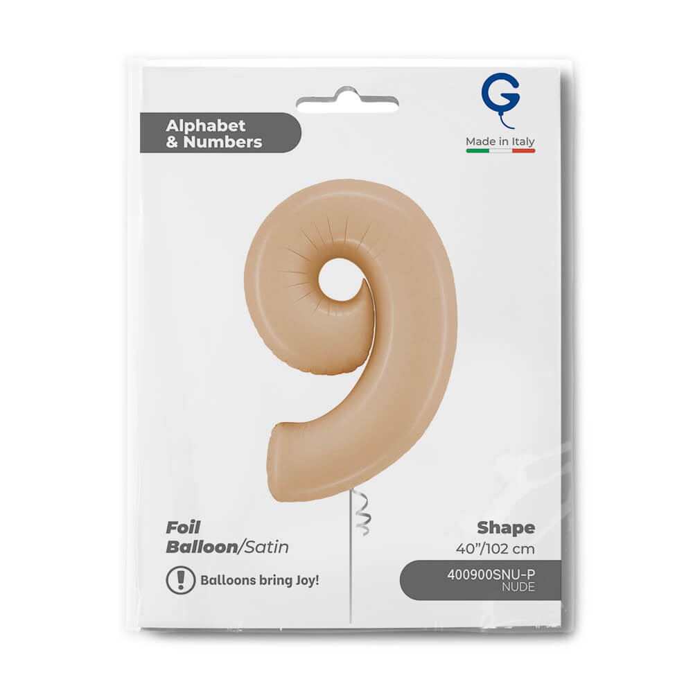 Cijfer 9 Satin Nude 102cm - Afbeelding 2