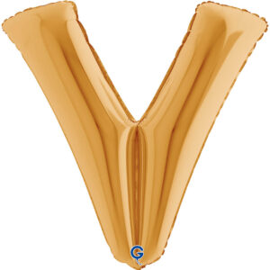 Letter V Gold 40inc