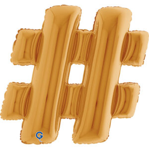Symbol Hashtag Gold 40inc