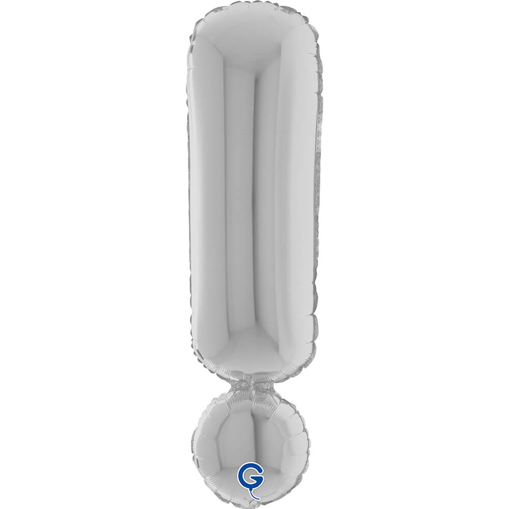 Symbol Exclamation Point Zilver 102cm