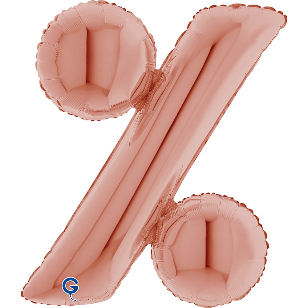 Symbol Percentage Rosé Goud 102cm