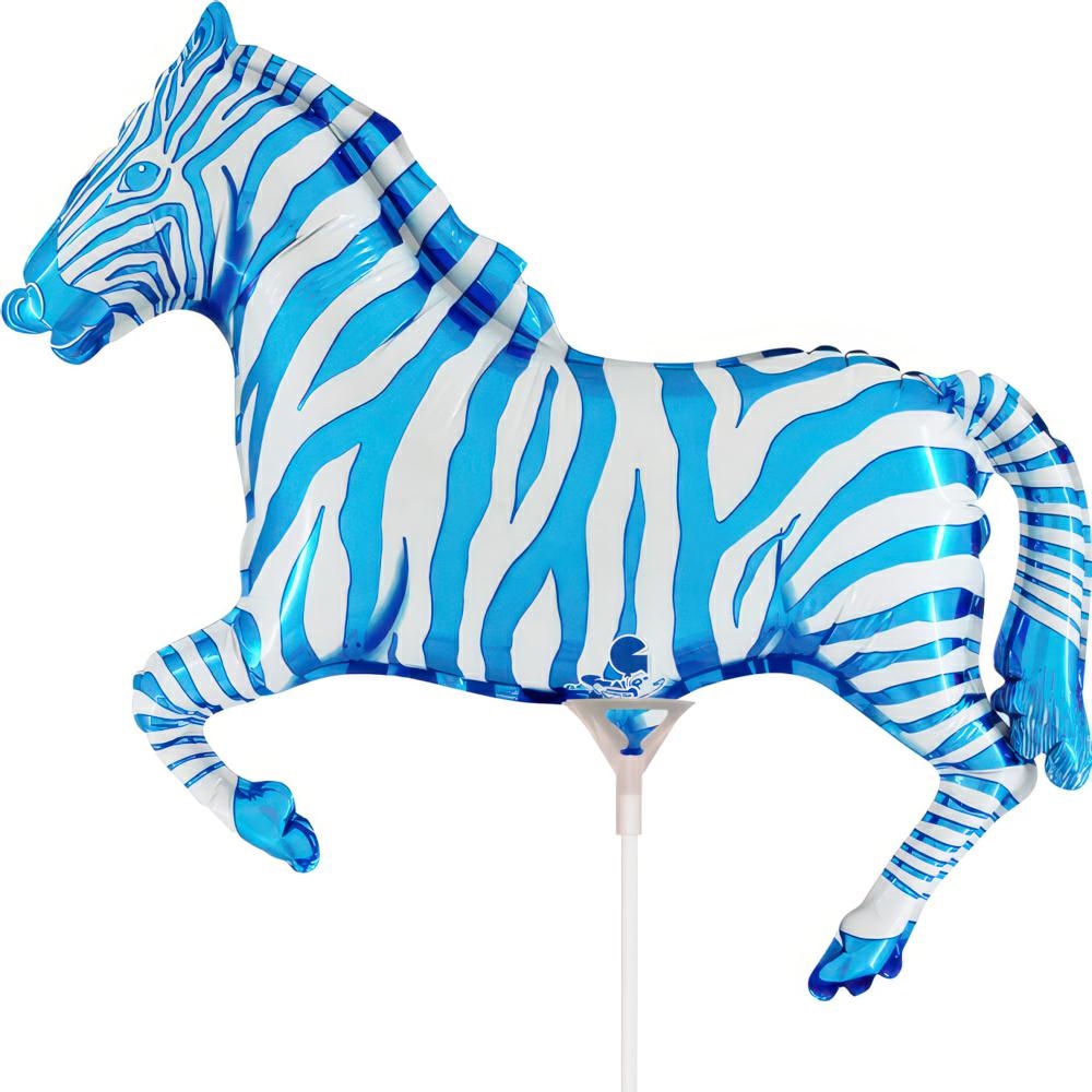 Zebra Blauw mini