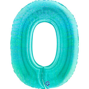 Number 0 Glitter Holographic Tiffany 40inc