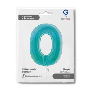 Number 0 Glitter Holographic Tiffany 40inc