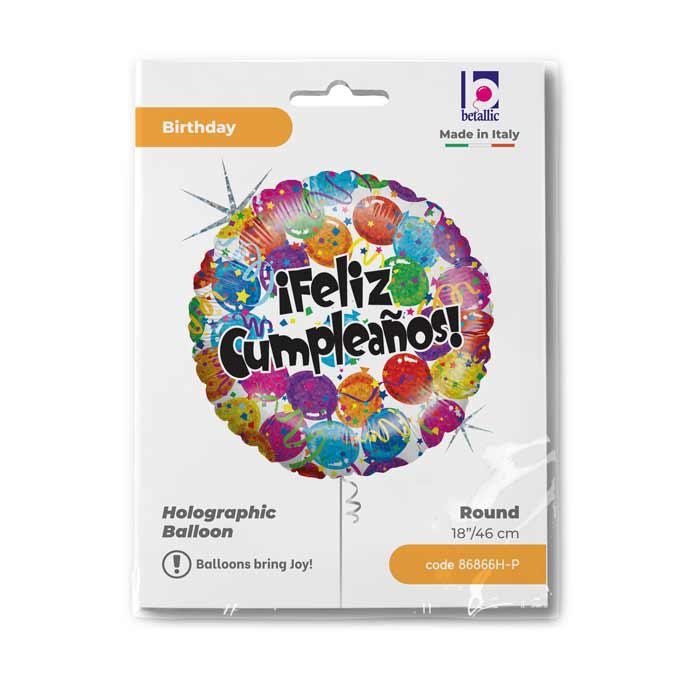 R18 Feliz Cumpleaños Globos