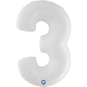 Number 3 White Fluo 40inc