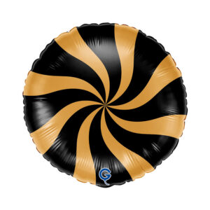 Round 18inc Swirly Gold-Black