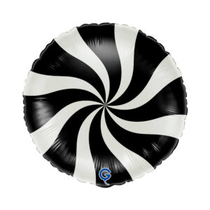 Round 18inc Swirly White-Black