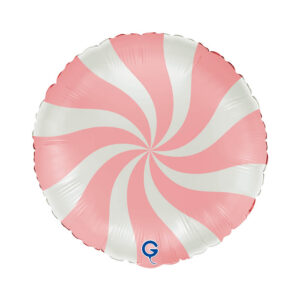 Round 18inc Swirly White-Matte Pink