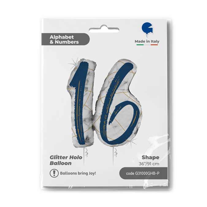 Marble Mate Numbers 16 Blauw