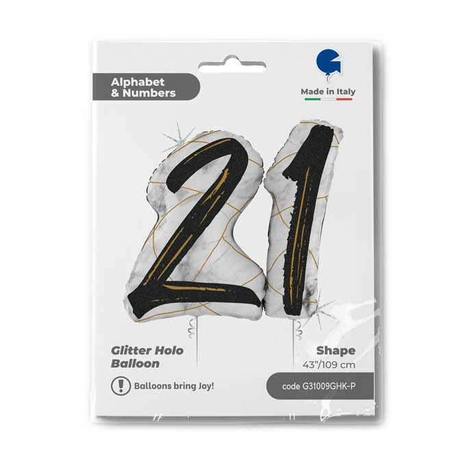 Marble Mate Numbers 21 Zwart