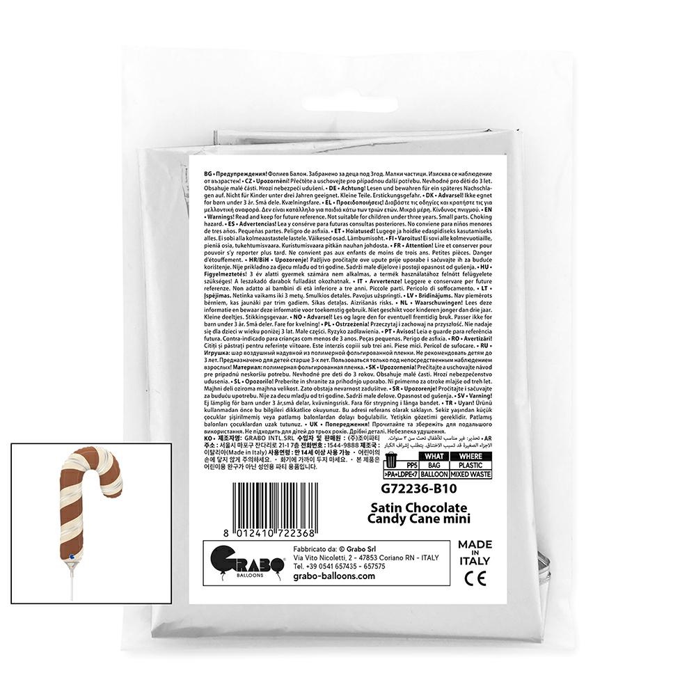 Satin Chocolate Candy Cane mini