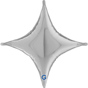 Deco-Concave Cross Silver