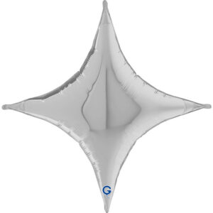 Deco-Concave Cross Silver