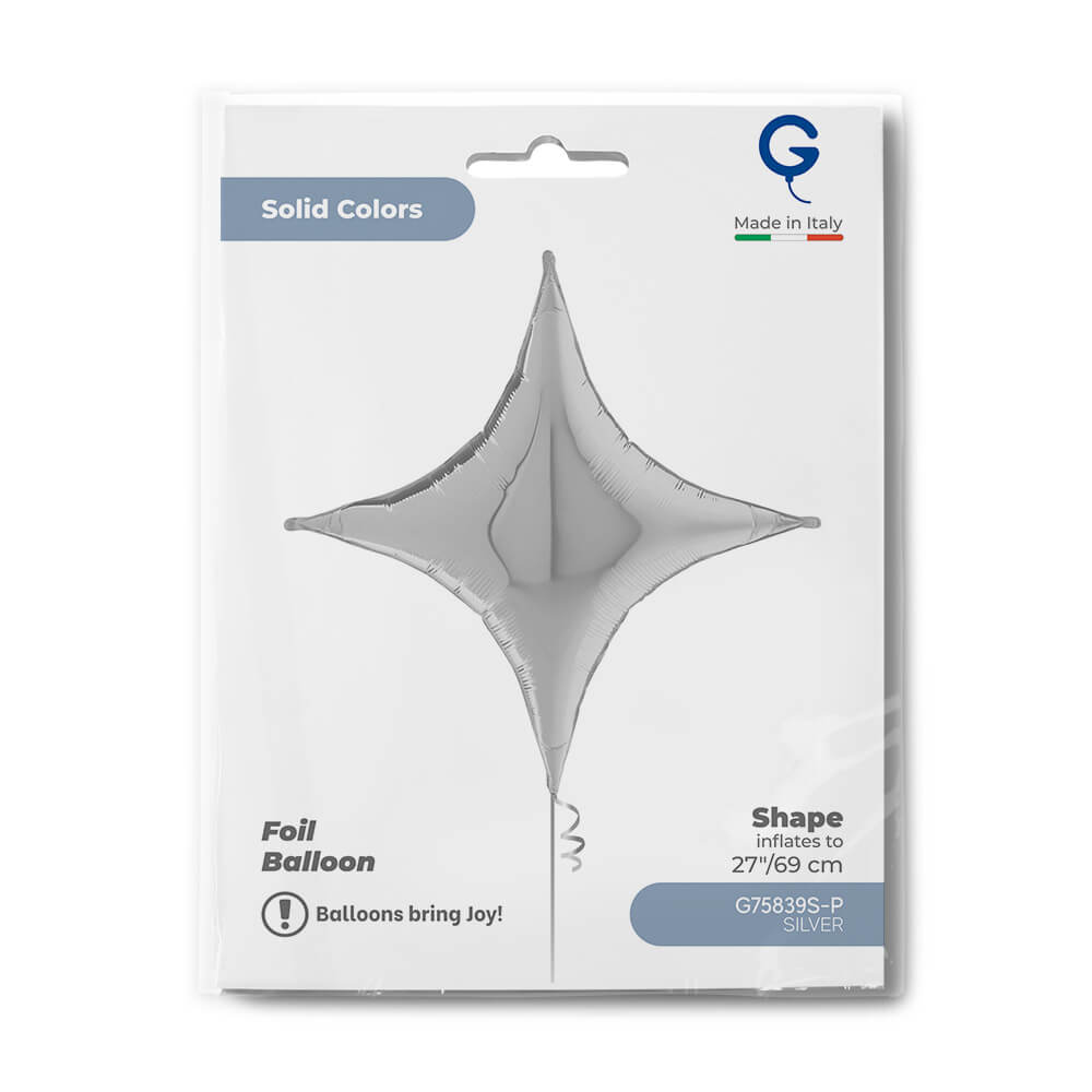 Deco-Concave Cross Zilver (76cm - Metallized) - Afbeelding 2