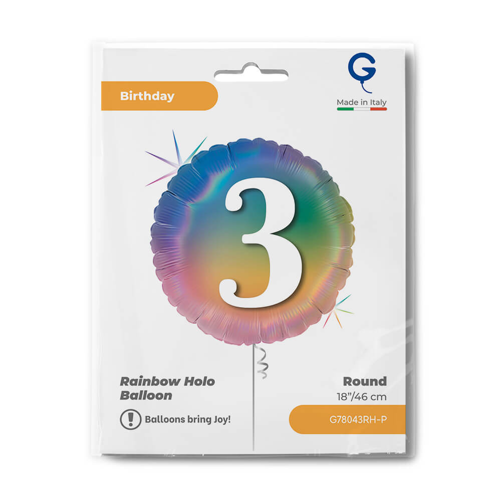 R18 Happy 3 Colourful Regenboog - Afbeelding 2