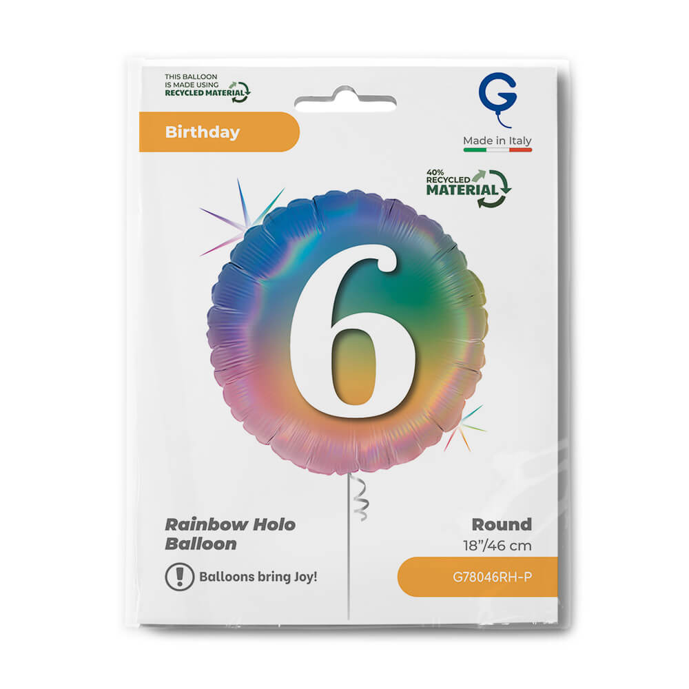 R18 Happy 6 Colourful Regenboog - Afbeelding 2