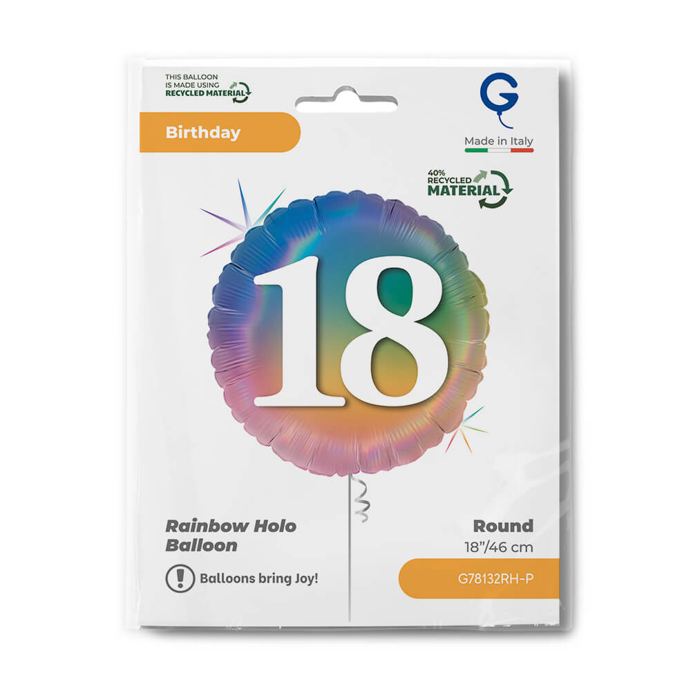 R18 Happy 18 Colourful Regenboog - Afbeelding 2