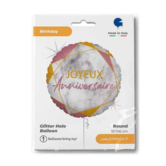 R18 Marble Mate Joyeux Anniv Rosé Goud