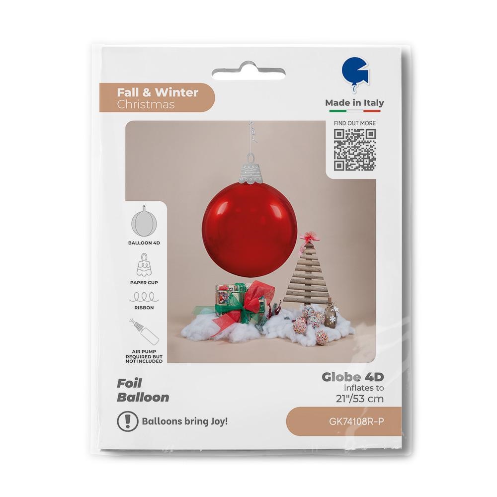Christmas Ball Rood 4D