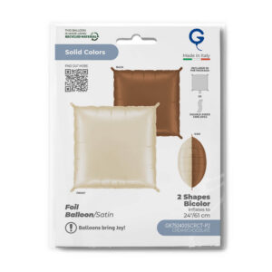 Deco-Bicolor Squares Satin Cream & Chocolate