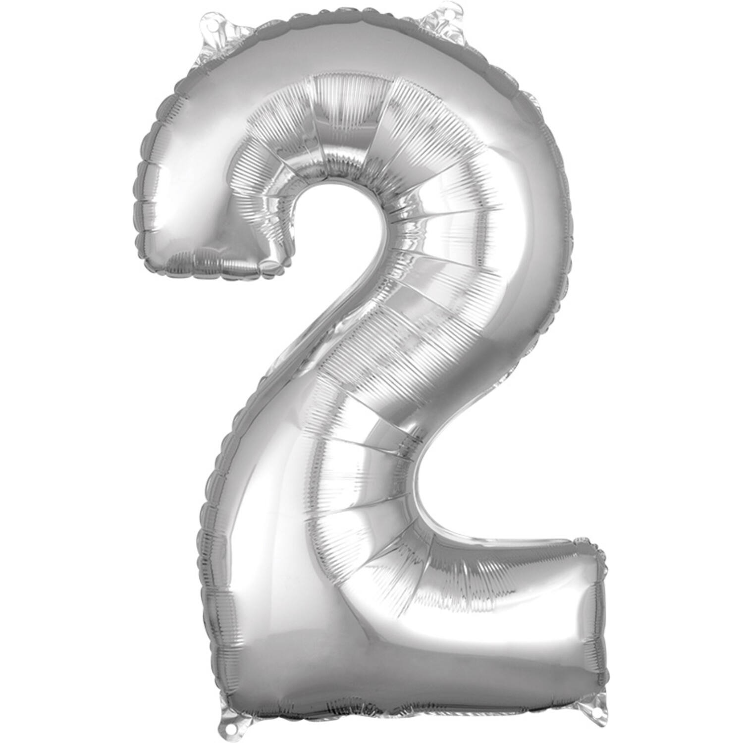 Cijfer 2 Zilver (66cm)