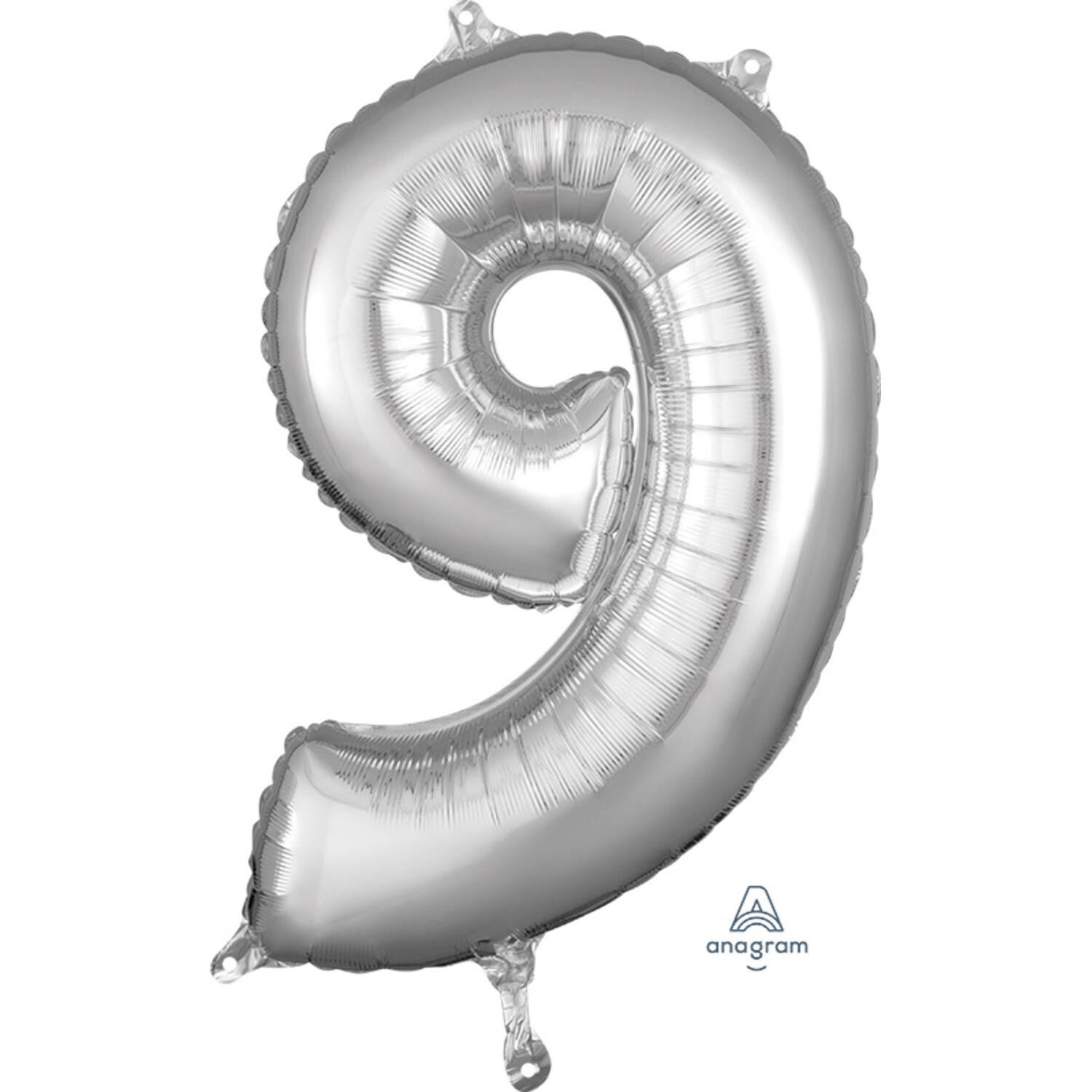 Cijfer 9 Zilver (66cm)