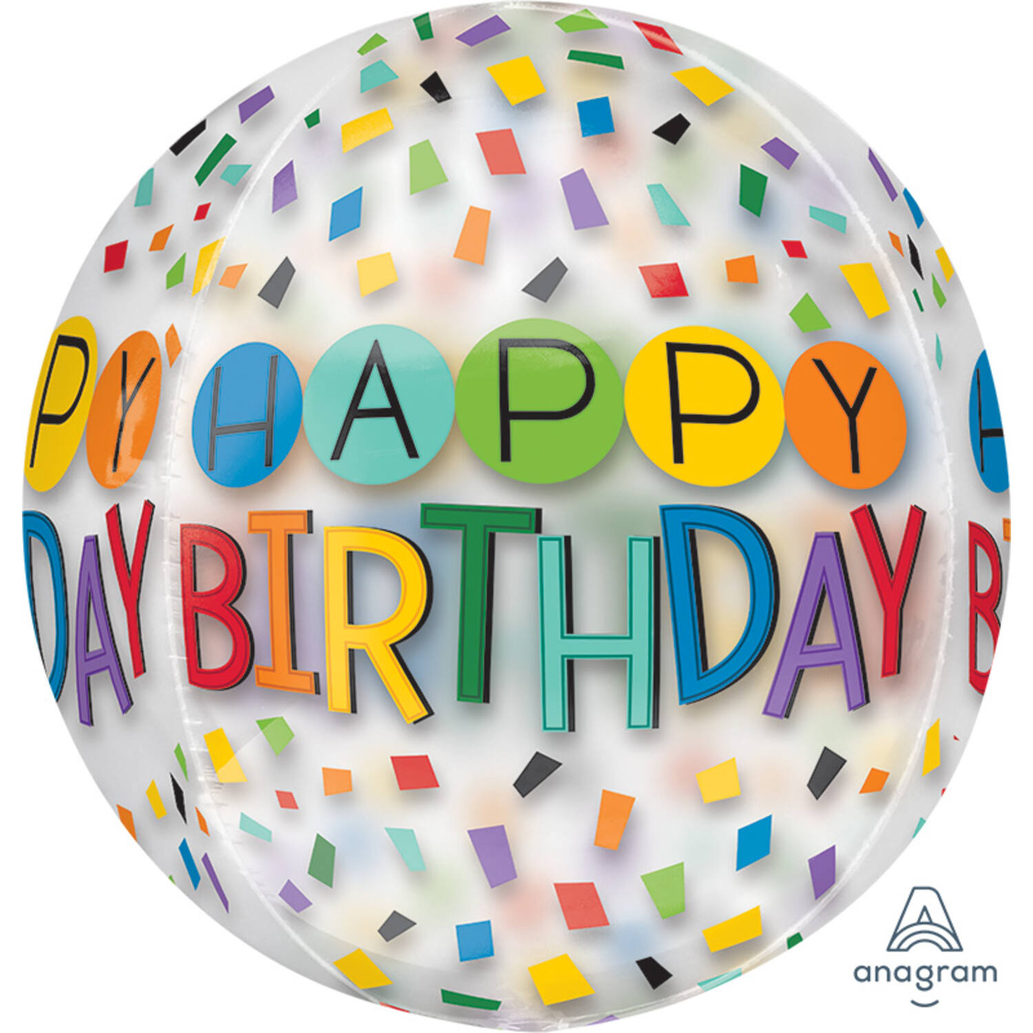 Orbz HBD Regenboog 38x40cm