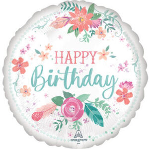 Standard Golden Happy Valentine's Day Foil Balloon S40 Packaged 43cm